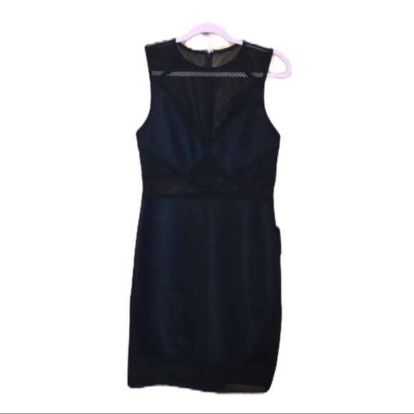 EXPRESS Mesh Cutout Little Black Dress NWT - Picture 4 of 9